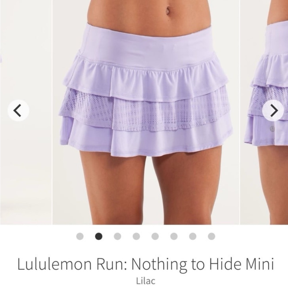 Lululemon nothing to hide mini skirt 6 lilac RARE Tennis skirt